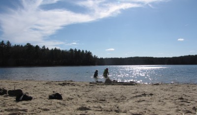 Harvey and Zion in Walden Pond