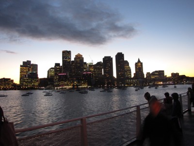the South End skyline viewed from the ferry
