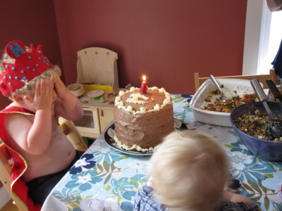 Harvey and his birthday cake