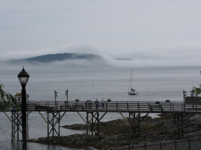 low clouds and fog over the Porcupine Islands