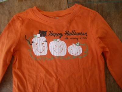 haloween shirt on the table
