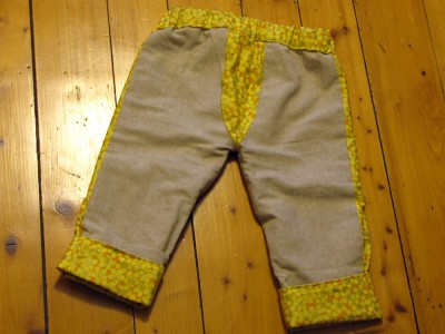 homemade trousers: rear view