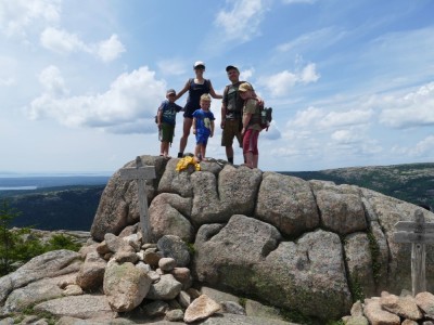 the Archibalds posing at the top of Pemetic Mountain