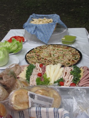 some of the food at the reunion