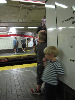 Harvey and Zion on the Red Line platform