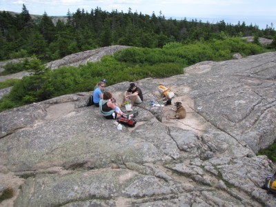 the 2011 camping crew resting atop Penobscot