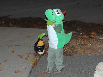Yoshi out trick-or-treating