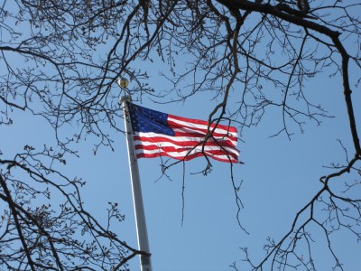 an American flag