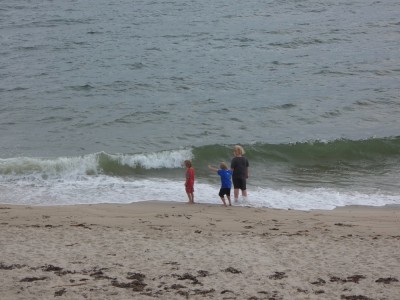 the boys watching waves