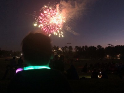 Zion watching fireworks