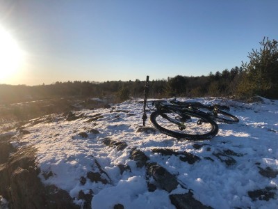my bike on top of the hill