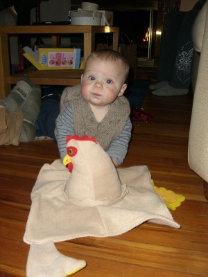 zion and his flat chicken