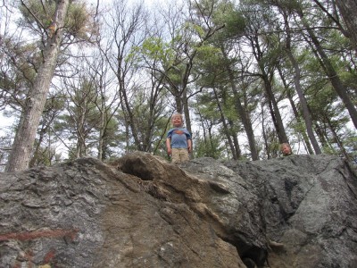 Zion atop a rocky ledge
