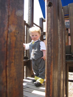 Harvey posing on the playground