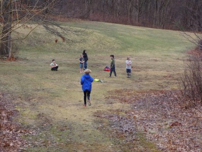 kids in the field at Fawn Lake