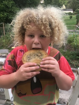 Harvey taking a bit of a big cookie