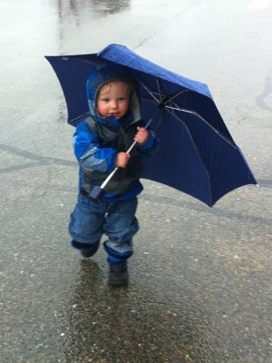Harvey cheery in the rain