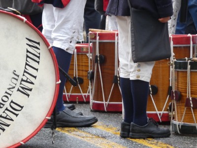 drums and feet of the William Diamond Fife and Drums