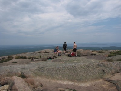 the party on top of Sargent Mtn, looking to the north