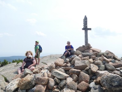 the boys at the top of Penobscot Mountain