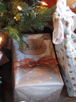 a present for Leah under the tree