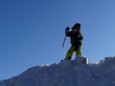 Zion atop a giant snow mountain