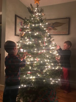 Zion and Lijah hanging ornaments