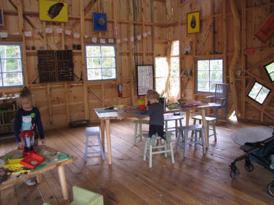 the inside of the treehouse