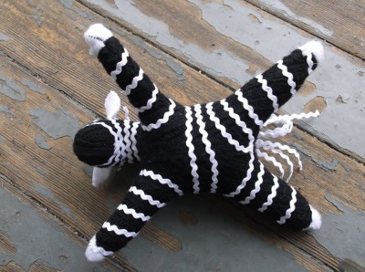 belly of the zebra stuffed animal